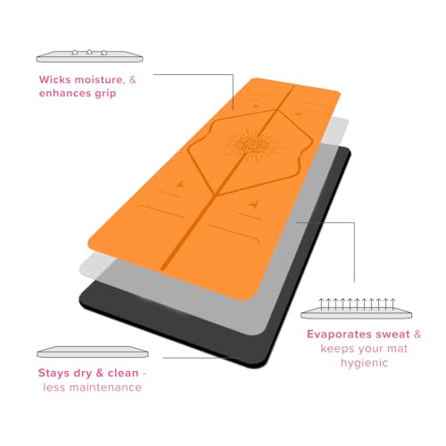 Liforme Special Yoga Mat – Free Yoga Bag Included - Patented Alignment System, Warrior-like Grip, Non-slip, Eco-friendly, ...