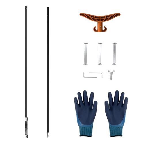 itayak 8.63'/12.3' Shallow Water Anchor Pole with T-Handle, High Strength Fiberglass Reinforced Polyamide66, Mud Anchor Po...