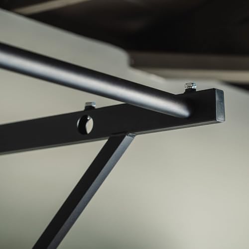 Titan Fitness Adjustable Depth 52" Wall Mounted Pull Up Bar, 14" or 22" From Wall, Rated 400 LB, Home or Garage Gym Chin U...