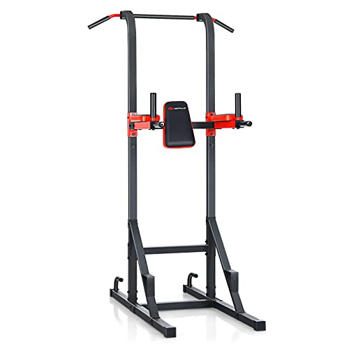 Goplus Power Tower Pull Up Bar Dip Station, Multi-function Dip Bars Stand Workout Equipment for Full-body Home Gym Fitness...