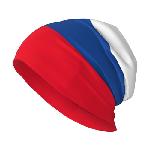 sackhg Flag of Slovakia Print Winter Beanie Hat Men Women Soft Lightweight Thermal Cap for Outdoor Skiing Wear Black