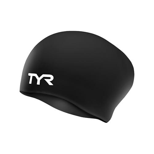 TYR Adult Long Hair Wrinkle-Free Silicone Swim Cap
