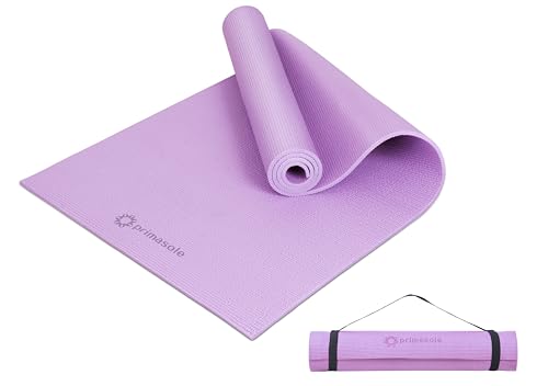 Primasole Yoga Mat with Carry Strap for Yoga Pilates Fitness and Floor Workout at Home and Gym Non-slip 9 colors