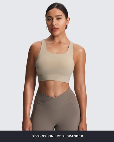 Aoxjox Women's Workout Sports Bras High Impact Fitness Training Gym Khloe Bra Yoga Crop Tank