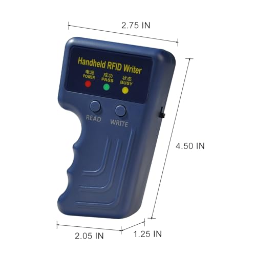 125KHz Card Reader Writer for ID HID and AWID Handheld RFID Copier with5 T5577 Key fobs