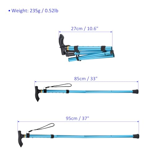 M METERXITY Trekking Poles - Collapsible Hiking Walking Sticks, Telescopic & Folding, Apply to Women Walking Backpacking