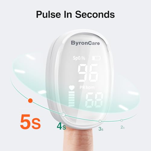 Byroncare Pulse Oximeter, O2 Pulse Oximeter Fingertip and Oxygen Monitor Fingertip, Oximeter Finger Meter With Blood Oxyge...