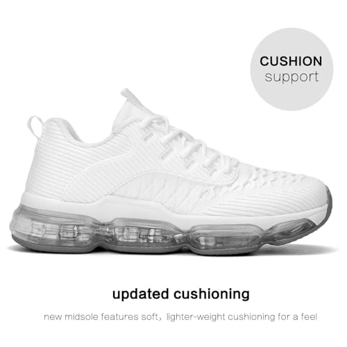 Luogoks Womens Walking Running Shoes Air Cushion Basketball Sneakers Fashion Tennis Breathable Sport Gym Fitness Cross Tra...