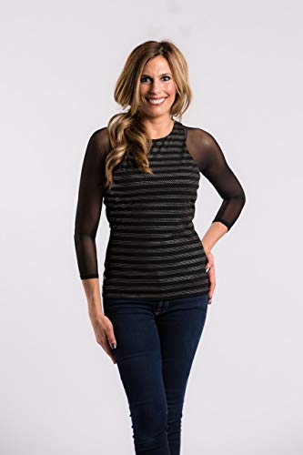 Sleevey Wonders Women’s 3/4 Length Slip-On Mesh Sleeves – Sheer Reversible Arm Cover Up, Cooling Shrug Bolero for Dresses