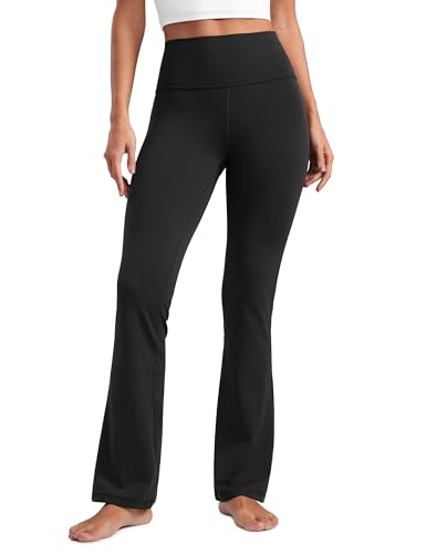 CRZ YOGA Butterluxe Flare Leggings 29"/30.5"/32"/33.5" - High Waist Bootcut Wide Leg Lounge Womens Yoga Pants with Pocket