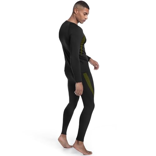 MEGE KNIGHT Thermal Underwear for Men Long Johns Top and Bottom Set Fleece Lined Base Layer Hunting Clothes for Cold Weather