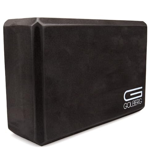 Golberg Foam Yoga Block – For Fitness, High Intensity Support and Improving Strength or Flexibility Pink/Green/Dark Green/...