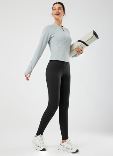 baleaf Winter Clothing Women Leggings Fleece Lined Tights Thermal Warm Thick Cold Weather Gear 1 Pockets