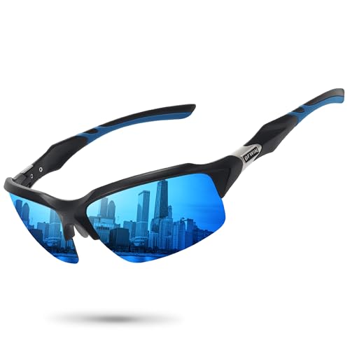 Ofwin Polarized Sports Sunglasses for Men Women Wrap Around Half Frame Cycling Fishing Bike Running Sun Glasses UV Protection