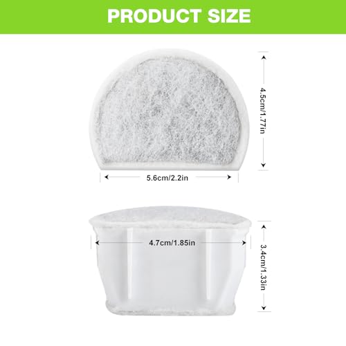 xbbwmrs 15 Count Replacement Carbon Filters Compatible with PetSafe Drinkwell Filters, Pet Water Fountain Replacement Cart...