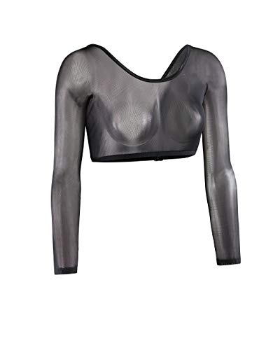 Sleevey Wonders Women’s 3/4 Length Slip-On Mesh Sleeves – Sheer Reversible Arm Cover Up, Cooling Shrug Bolero for Dresses