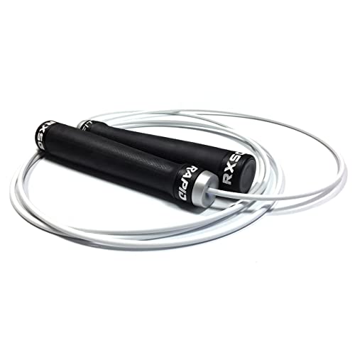 RX Smart Gear RapidFit Jump Rope | Adjustable Jumping Rope w/Ergonomic Dual Bearing Handles, Fitness Skipping Rope for Exe...