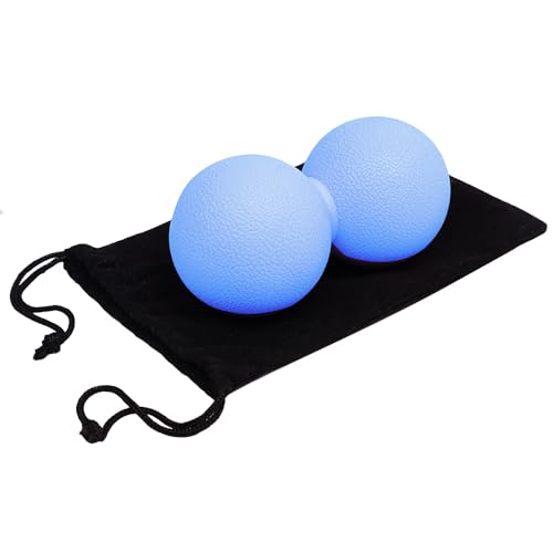 Xensamy Double Lacrosse & Micro-Elastic Peanut Massage Ball - Myofascial Release Tool for Muscle, Back, Foot, and Physical...