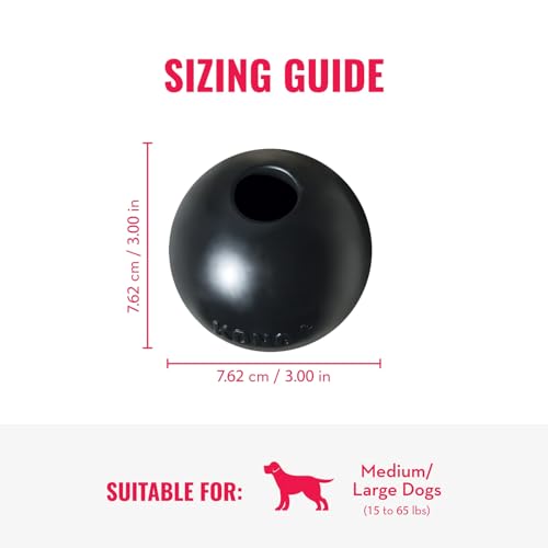 KONG Extreme Ball with Hole - Fetch Toy - Durable Dog Toy for Training, Interactive Playtime & More - Natural Extreme Rubb...