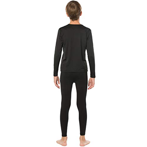 ViCherub Thermal Underwear for Kids Fleece Lined, Boys Long Johns Cold Weather, Base Layers Thermals Set Boy for Skiing