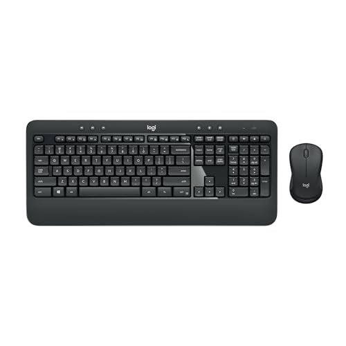 Logitech MK540 Advanced Wireless Keyboard and Mouse Combo for Windows, 2.4 GHz Unifying USB-Receiver, Multimedia Hotkeys, ...