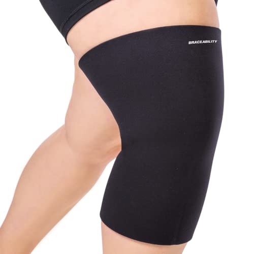 BraceAbility Plus Size Neoprene Knee Sleeve - Compression Support Brace for Bariatric Women or Men with Arthritis Joint Pa...