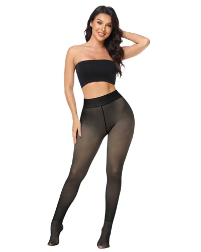 NORMOV Winter Warm Fleece Lined Leggings Women,Thick Thermal Velvet Tights