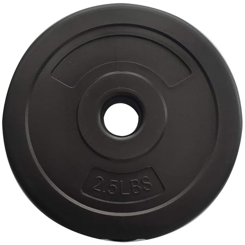 BalanceFrom 40 Pounds Vinyl Coated Dumbbell Set for Home Gym, Black – Cement Weight Plates with 14-Inch Contoured Handles ...