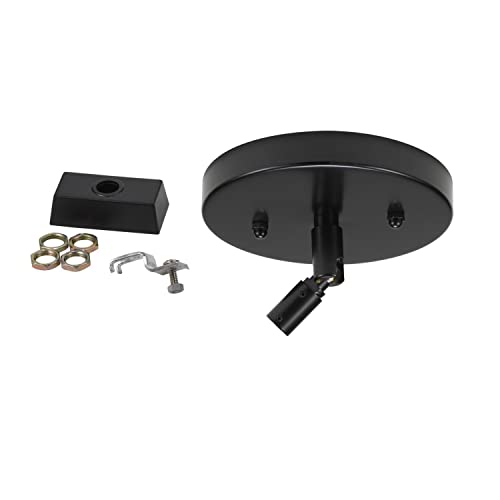 Cal Drop Ceiling SWIVAL Joint TOP Plate, Metal, 5 x 5 x 1.5 inches, Black, Model CALHT-294-S-TP-BK