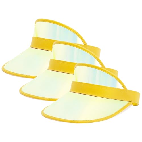 Surkat Plastics Clear Sun Visors UV Protection Hat Cap Headwear Sunhat for Golf Tennis Beach Cycle