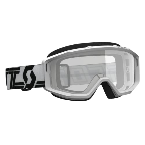 SCOTT 278598-1035043 Primal Clear Goggle, White/Black with Clear Lens