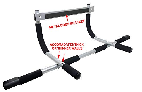 AbleFitness Doorway Chin up Bar Pull up Bar Sit up Multi-Function Home Gym Door Trim Friendlier Design (Pull Up Bar)