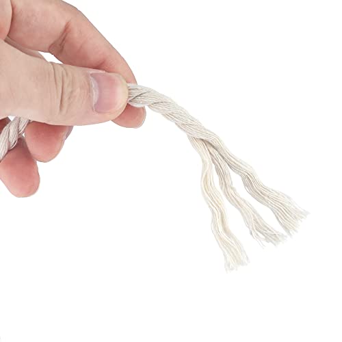 joycraft Macrame Cord, Off White Cotton Rope, 6mm x 32 Yard Natural White Cotton Macrame Rope, 3 Strand Twisted Cotton Str...