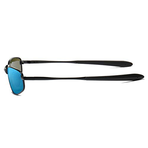 ZHILE Polarized Sunglasses Small Size Rectangular Metal Frame for Men and Women UV400 Protection
