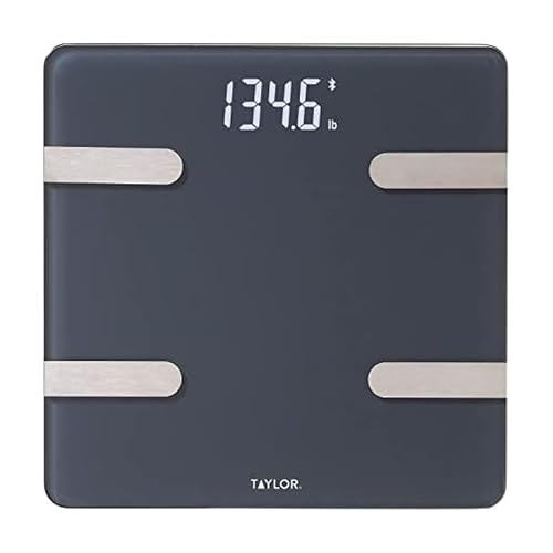 Taylor Bluetooth Smart Body Composition Scale for Body Weight, Body Fat, Water, Muscle and Bone Mass, Weight Tracking, and...