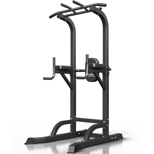DONIUZ Power Tower Pull Up Bar and Dip Station, Multi-Function Home Gym, Strength Training Fitness Equipment, Height Adjus...