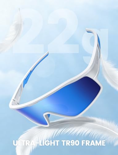 Lamicall Polarized Sport Sunglasses for Age 8-14 Kids - UV400 Protection Baseball Cycling Sun Glasses Gifts for Boys Girls