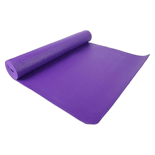Fitvids All Purpose 1/4-Inch High Density Anti-Tear Exercise Yoga Mat with Carrying Strap, Multiple Colors