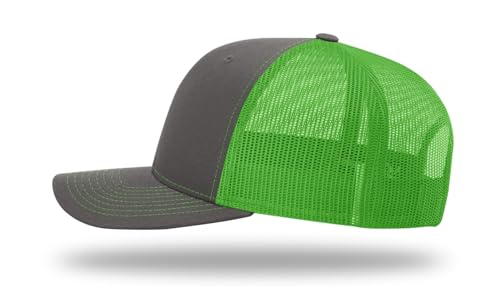 Richardson 112 Trucker Hat - Premium Blank Baseball Cap, Adjustable Snapback Hat - Structured Six Panel Richardson Blank Hats