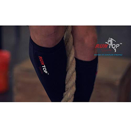 RUNTOP Shin Sleeves Guards for Rope Climbing Deadlifting Weightlifting Powerlifting Cross Fitness Training Box Jumping Leg...