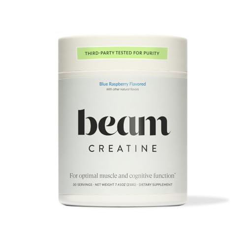 Beam Creatine Powder, Third Party Tested, Micronized Creatine Monohydrate Supplement, Creatine for Women and Men, Muscle S...