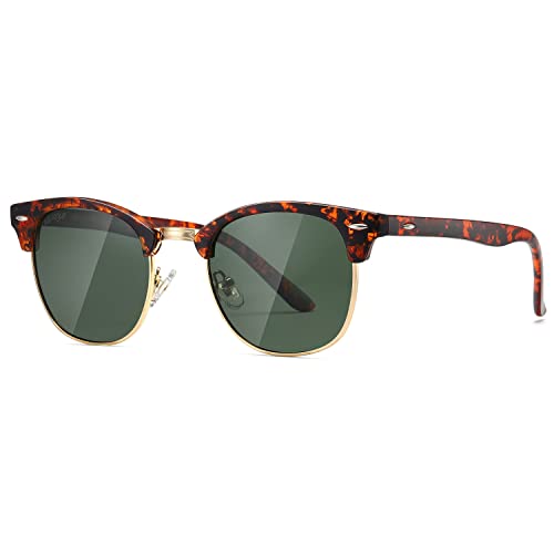 AEVOGUE Polarized Sunglasses For Women And Men Semi Rimless Frame Retro Sun Glasses AE0369