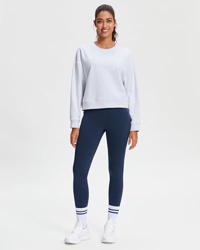 Stelle Women's Fleece Lined Leggings 27'' Thermal Winter Warm High Waisted Workout Yoga Pants with Pocket
