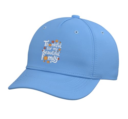 Thankful for My Beautiful Family Thanksgiving Adjustable Baseball Hat