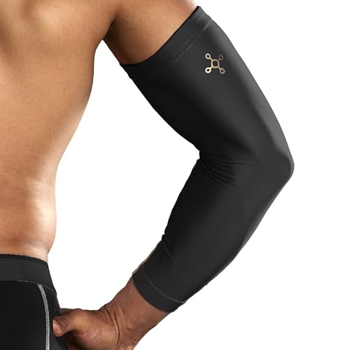 Tommie Copper Arm Compression Sleeve 15-20 mmHg, 100% Copper & Zinc Infused