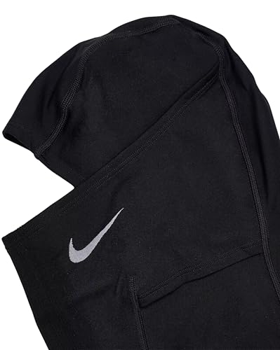 Nike Knit Hyperwarm Hood Unisex – Stylish Striped Knit Thermal Balaclava Face & Neck Warmer for Winter Runs, Rides & Commutes