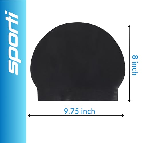 Sporti Adult Professional Swimming Cap, Latex Unisex Swim Caps, 8" x 9.75" inch, Adult Bathing Cap, Swim Hair Protector