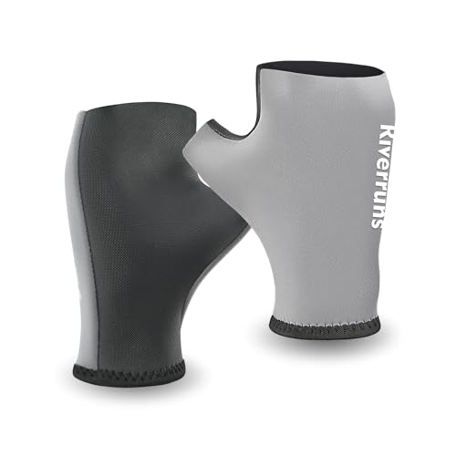 Riverruns Neoprene Fishing Gloves, Cold Weather Warm Winter Gloves for Ice Fishing, Photography, Hunting, Outdoor Sports
