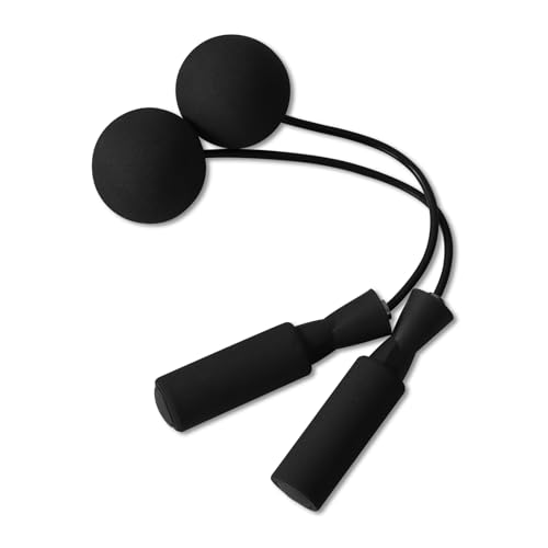 junqixing Cordless Jump Rope with Weight Ball, Fitness Training Jump Rope, Indoor Home Exercise, Suitable for Men Women Kids.