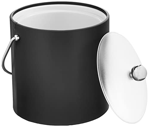 Kraftware Bartenders Choice Fun Colors Collection Ice Bucket - 3-Quart, Double Wall Construction, Keeps Ice Perfectly Chil...